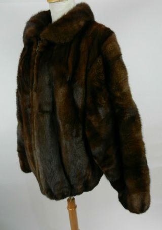 Furs by Richard - Donald Wilmington Del XL Mink Fur Jacket Coat Dark Brown Heavy 4