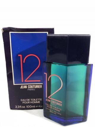 12 Pour Homme By Jean Couturier For Men 3.  3 Oz Eau De Toilette Vintage