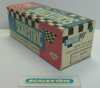 FRENCH SCALEXTRIC Tri - ang Vintage 1960 ' s BENTLEY 4.  5L ' 1929 ' C64 (,) GREEN 10