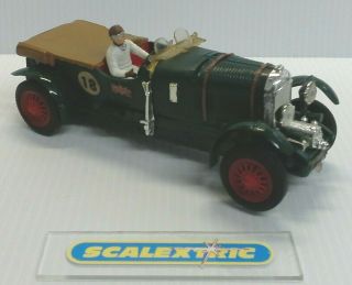 FRENCH SCALEXTRIC Tri - ang Vintage 1960 ' s BENTLEY 4.  5L ' 1929 ' C64 (,) GREEN 4