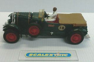 FRENCH SCALEXTRIC Tri - ang Vintage 1960 ' s BENTLEY 4.  5L ' 1929 ' C64 (,) GREEN 6