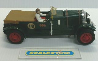 FRENCH SCALEXTRIC Tri - ang Vintage 1960 ' s BENTLEY 4.  5L ' 1929 ' C64 (,) GREEN 8