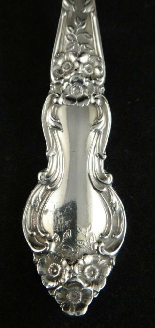 Large Watson Co.  Sterling Silver 8 3/4” Serving Spoon.  Meadow Rose.  Early 20th c 3