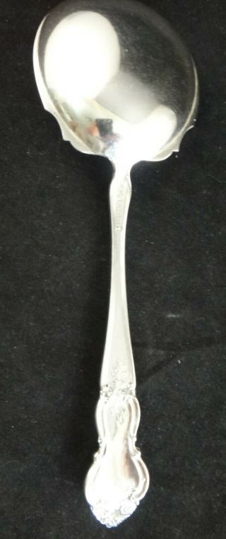Large Watson Co.  Sterling Silver 8 3/4” Serving Spoon.  Meadow Rose.  Early 20th c 4