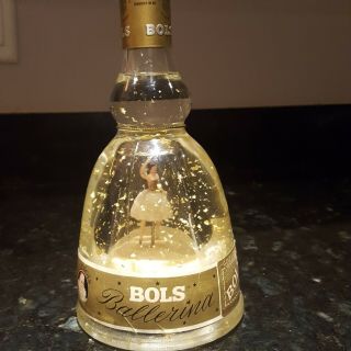 Vintage Bols Ballerina Liquor Music Bottle With Gold Flecks.