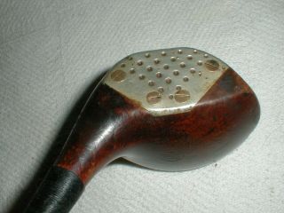 Antique Vintage Old Dint British Spoon Hickory Wood Wooden Shaft Golf Club
