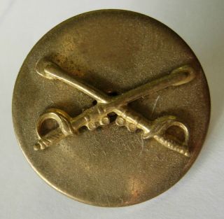 Ww2 Us Army Cavalry Enlisted Collar Disk - Sb