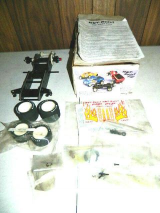 Vintage Bolink Hot Rodz Rc Car Chassis Tires And Parts W/ Box