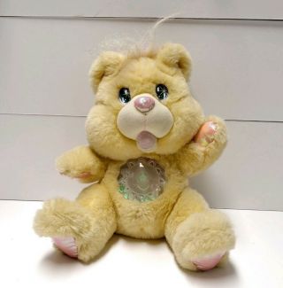 Vintage 1995 Fantasy Ltd.  Twinkle Bears Yellow Plush Lights Up