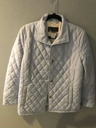 Women’s Vintage Light Blue Loro Piana Quilted Jacket Size 44