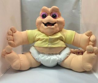 Vintage 1991 Disney/hasbro Talking Baby Sinclair Dinosaurs Pull String Plush