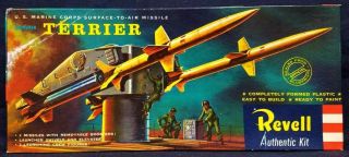 Vintage Revell H - 1813 1/40 Usmc Convair Terrier Surface To Air Missile " S " Kit
