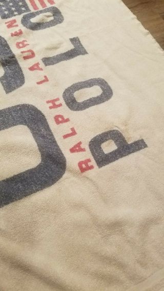 Vtg USA Ralph Lauren Polo Sport Beach 3 Towels polar bear,  safari,  big flag 90s 8