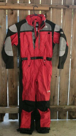 Vtg North Face Tnf Extreme Gear Men’s L Large Red Black Gray Ski Snow Suit