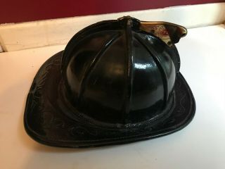 Vintage Cairns & Brother Jersey Fire Department Leather Fire Helmet