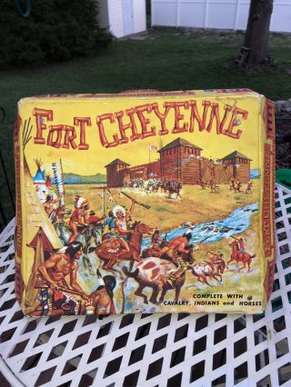 Vintage Ideal Fort Cheyenne Marx Fort Apache,  Indians,  Horses,  Parts Only