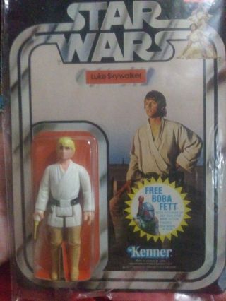 Vintage Star Wars 1978 Luke Skywalker Action Figure Carded