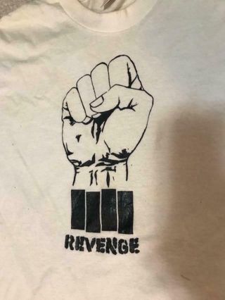 Black Flag Authentic Vintage Revenge T - Shirt Awesome,  Rare Henry Rollins Xl