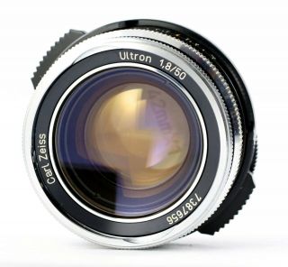 CARL ZEISS WEST GERMANY prime lens ULTRON 1.  8/50 M42 screw mount 50mm f/1.  8 RARE 8