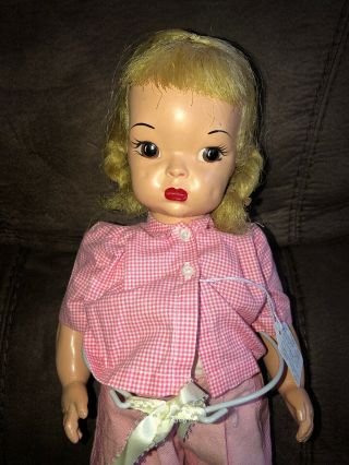 Vintage Terri Lee Doll Painted Hard Plastic Mannekin Wig And Clothing