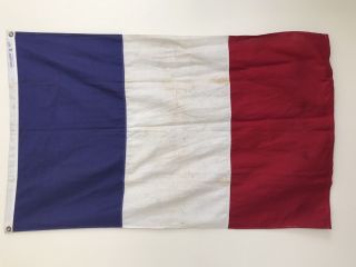 Vintage Linen & Cotton France French Flag 3 