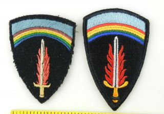2 Wwii Us Army Europe Ground Unit Black Patch Military Badge T70f3
