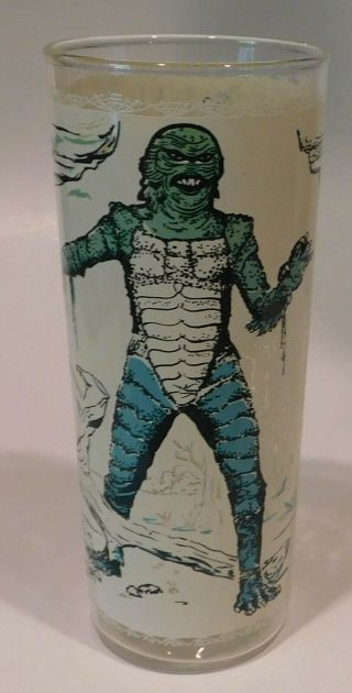 Htf Rare Vintage Anchor Hocking Universal Monster Glass Tumbler The Creature