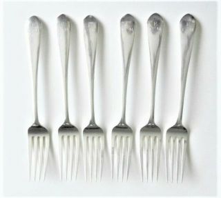 Set Of 6 Sterling 7 1/4 " Forks By Lunt,  276 Grams,  ? Treasure Pattern
