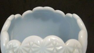 Vintage Fenton Daisy & Button Pattern Pastel Baby Blue Milk Glass 9 