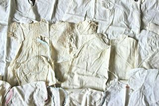 25,  Antique Vintage Baby Clothes Dresses Bonnet Lace Trim TLC Repair 40 ' s Dolls 4