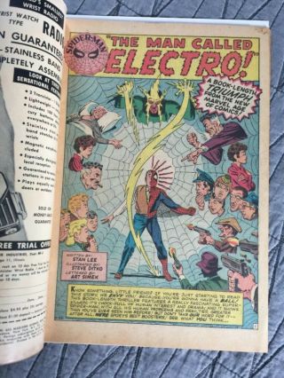 RARE 1963 SILVER AGE SPIDER - MAN 9 KEY 1ST ELECTRO COMPLETE 3