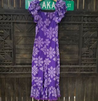 VTG T&L Muumuu Factory Women ' s Aloha HAWAIIAN Long Dress Sz.  L 6