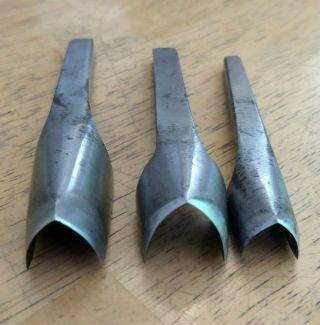 Vintage Leather Tools Steel Point End Punches 3 pc. 2