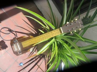 Vintage 50 ' s Harmony H3 Lapsteel Guitar with Gibson P - 13 Pickup w/ Case 2