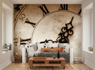 Ohpopsi Classic Vintage Large Clock Face Wall Mural Wall Art