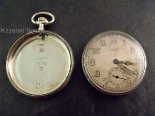 WW1 Period Solid Silver J W Benson - Francois Borgel Fob Pocket Watch 5