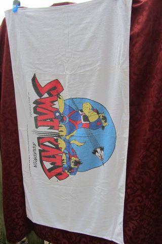 Beach Towel vtg 1993 SWAT CATS The Radical Squadron,  31 