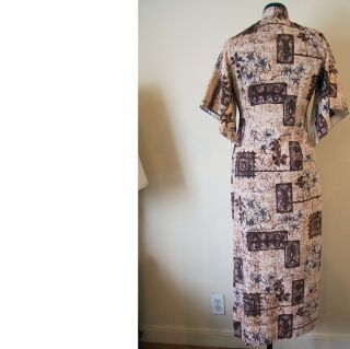 Vintage 1950s Stan Hicks Hawaiian Casuals Pake Muu Cotton Dress B34 Sz XS Hawaii 6