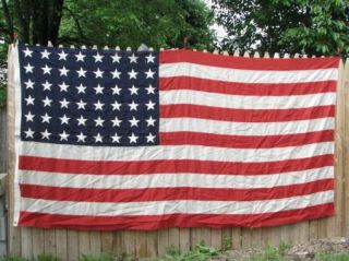 Vintage 48 Sewn Star Us Burial Flag Wwi/wwii American Usa Internment 5 X 9.  5 J