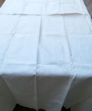 Vintage Irish Linen Double Damask Tablecloth 70 X 106 " Rectangle