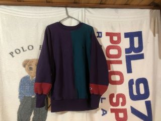 Vintage Champion Reverse Weave Crewneck Sweatshirt Colorblock Split Men’s Xl