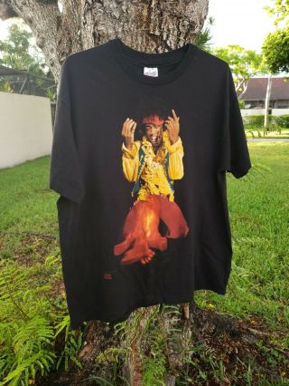 Vintage Jimi Hendrix 1991 T - Shirt Size Xl Single Stitch Black