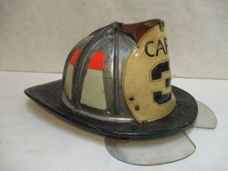 Vintage Cairns Leather Fire Helmet - Size Medium