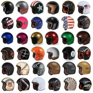 Torc T50 Motorcycle Helmet Open Face 3/4 Dot Cafe Racer Retro Vintage