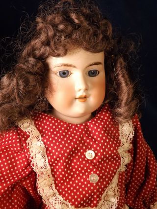 24” Floradora Sweet Antique German Bisque Doll Armand Marseille Kid Body