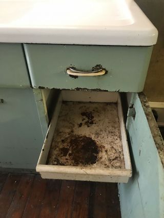 Vintage Kitchen Sink With Cabinet From Victorian Home 7