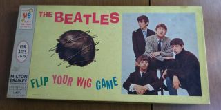 Vintage 1964 The Beatles Flip Your Wig Game Complete Sharp Board