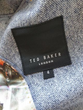 TED BAKER LONDON GENT ' S LUXURY VINTAGE CAR THEME SUIT JACKET 4 (FITS L - M) NWOT 8