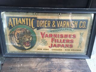 Vintage Atlantic Drier & Varnish Co.  Sign Framed Varnishes Paint York