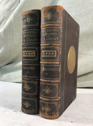 Personal Memoirs Of U.  S.  Grant Antique Leather Bound Book President History